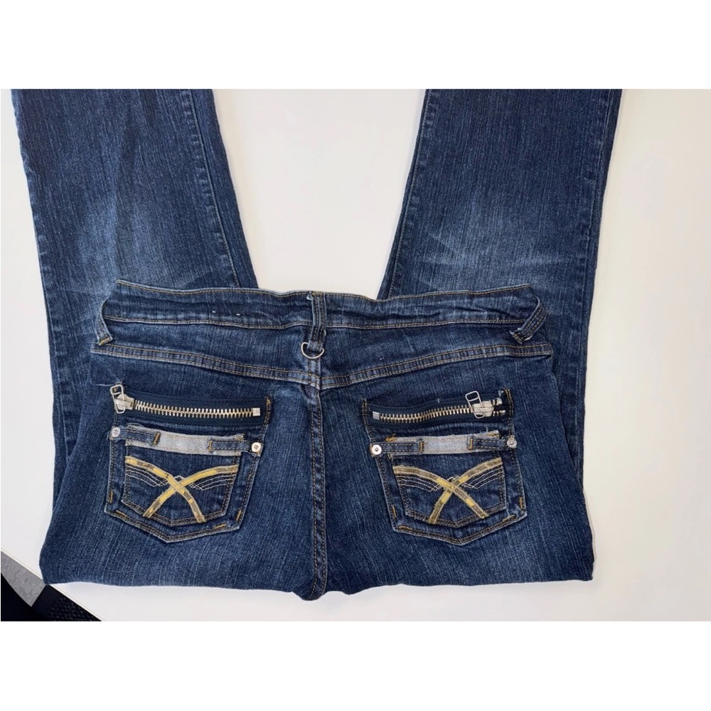 Vintage Gitano Rare Women’s Jeans Denim Zippered Pockets Gold Embellishing 16